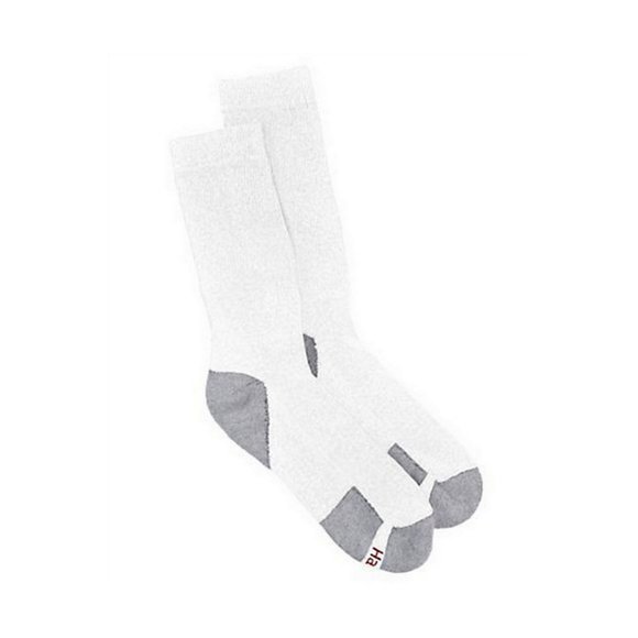 Hanes Men's Big and Tall ComfortBlend Crew Socks 6-Pack-910/6P-White - Picture 1 of 1